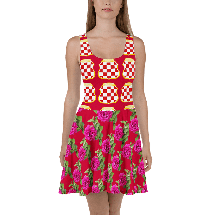 Crested Checkerboard Skater Dress product image (2)