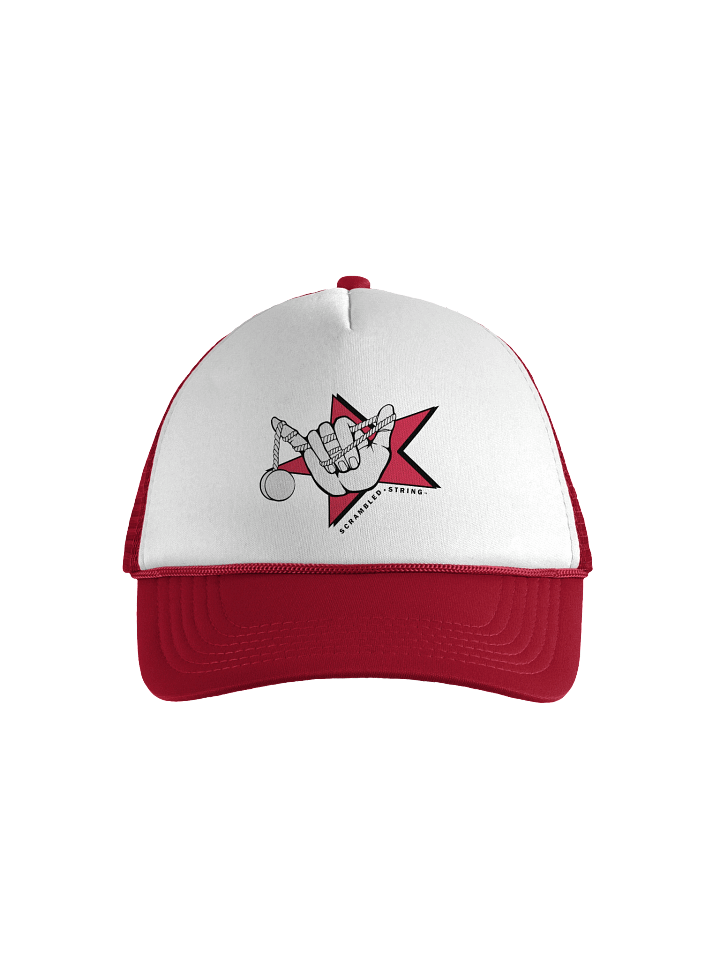 Scrambled String Star Trucker Hat Red product image (1)