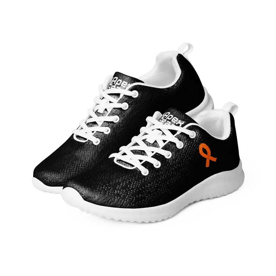 White HApex Gear White Logo Cancer Awareness Orange Ribbon. Black Men's Athletic Shoes product image (8)