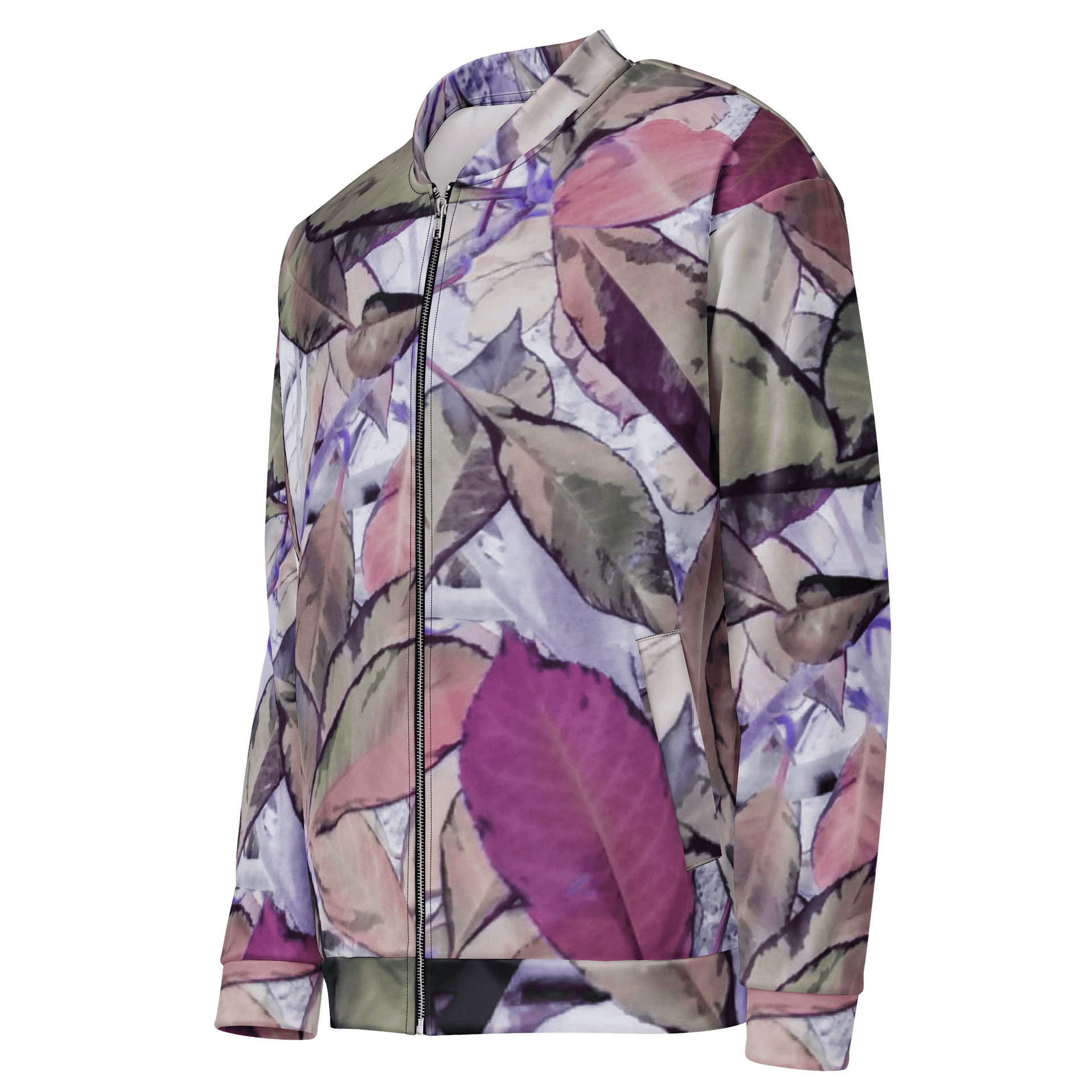 Marble Leaves Bomber Jacket product image (3)