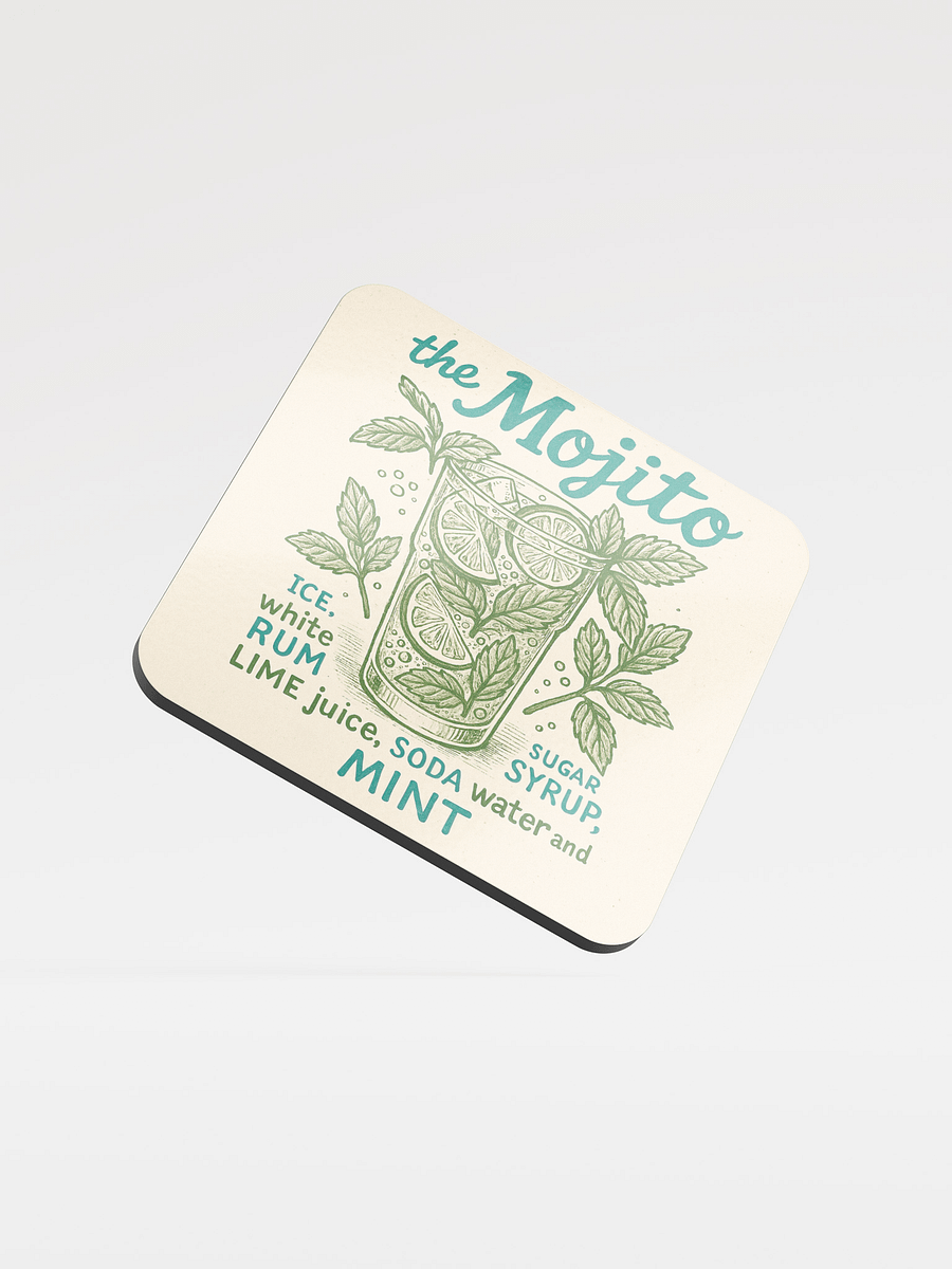 Mojito Cocktail Coaster – Illustrated Drink Recipe Decor product image (2)