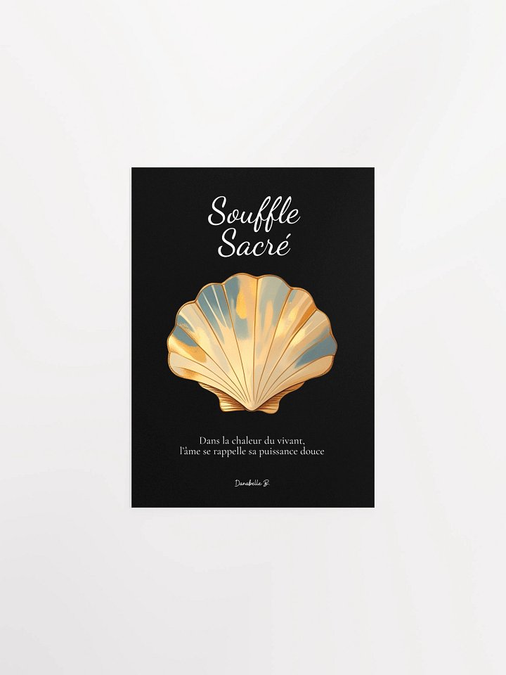 Poster artistique - Coquille Saint-Jacques - L'Essentielle - Cadeau Déco Energie Vibratoire product image (1)