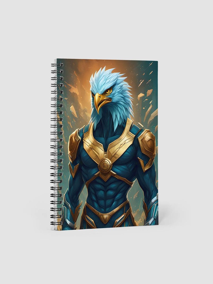 Superhero Bald Eagle, AI Art, Spiral Notebook 03 product image (1)