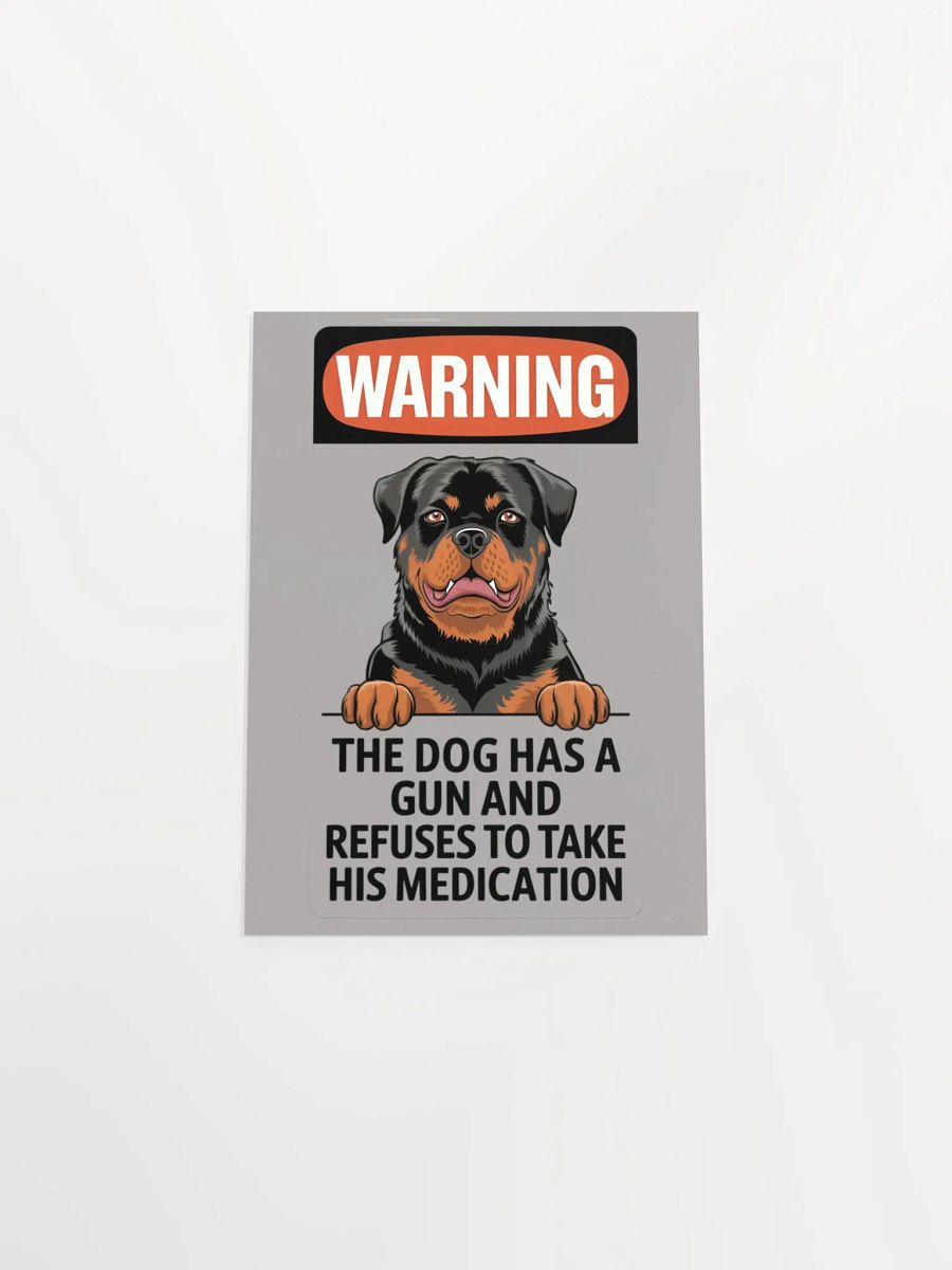 Warning: Rottweiler with a Gun Poster product image (34)