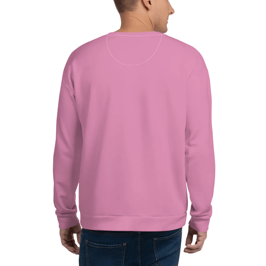 Plain Medium Carnation Pink True Summer Unisex Recycled Polyester Heavyweight Premium Sweatshirt by Treasure Pie product image (7)