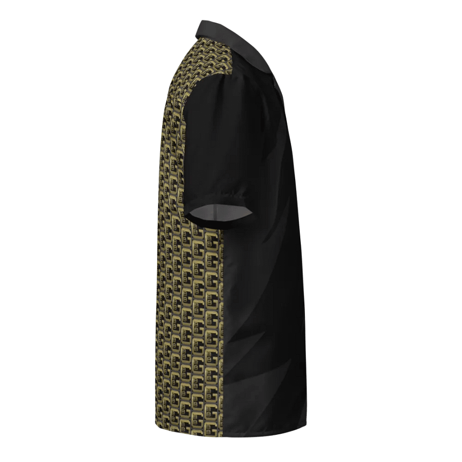 Black Blessed by God Designer Logo in Back Button-up Shirt product image (5)