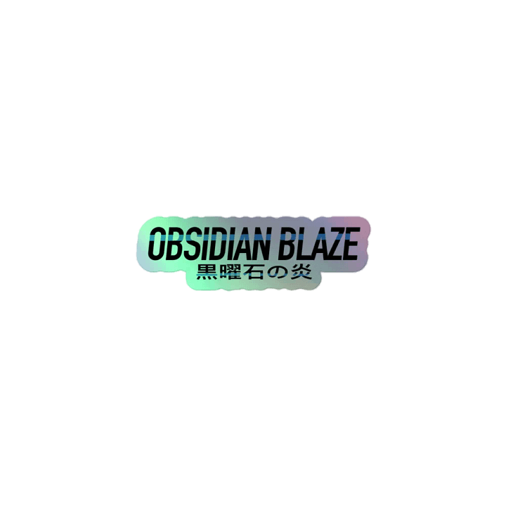Obsidian Blaze Logo Holo Sticker product image (1)
