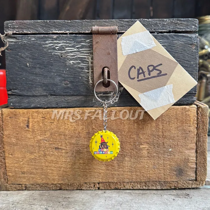 Yellow Bottle Cap Keychain product image (1)
