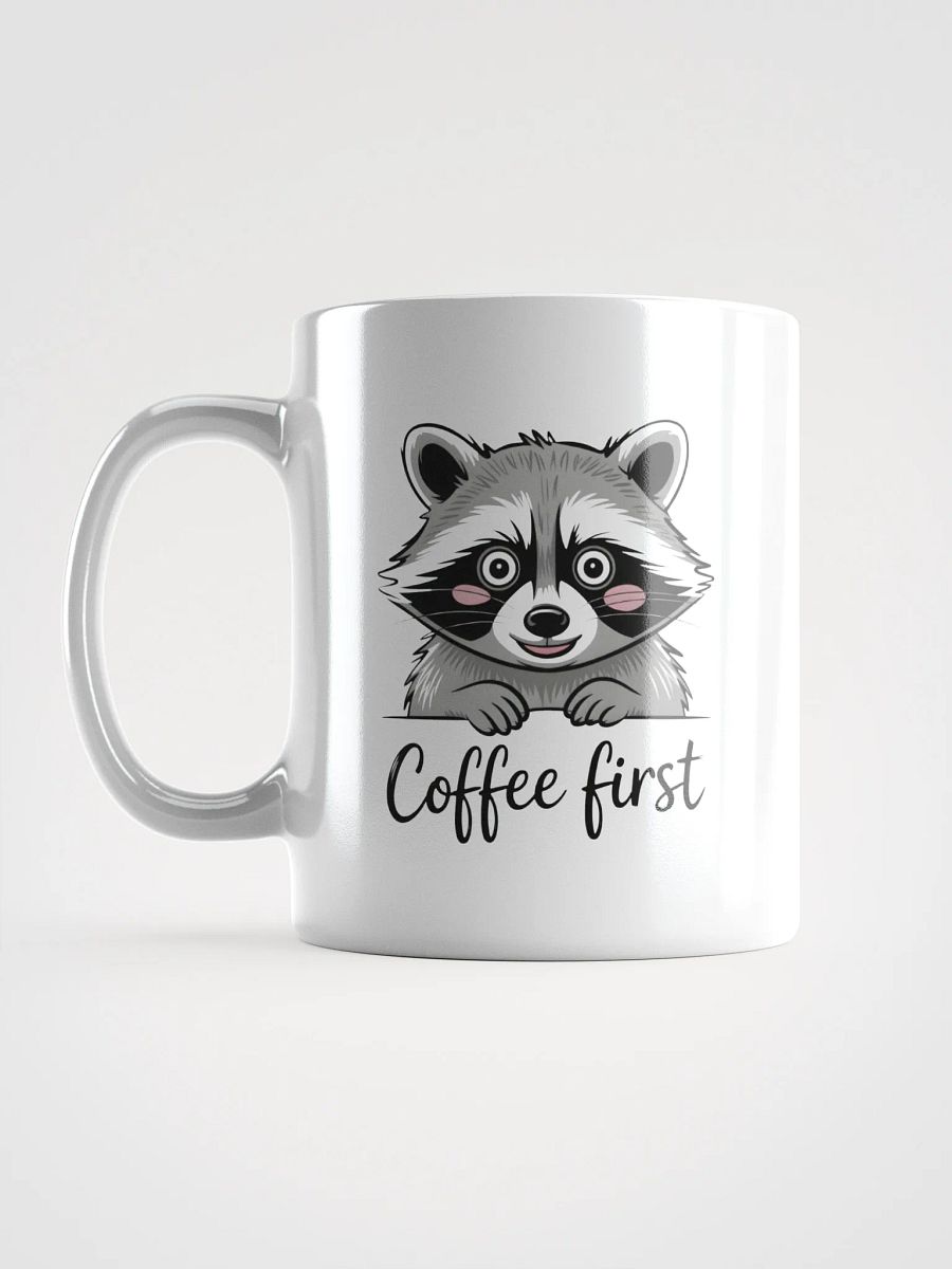 Coffee First Raccoon Mug | Cute Animal Mug product image (6)