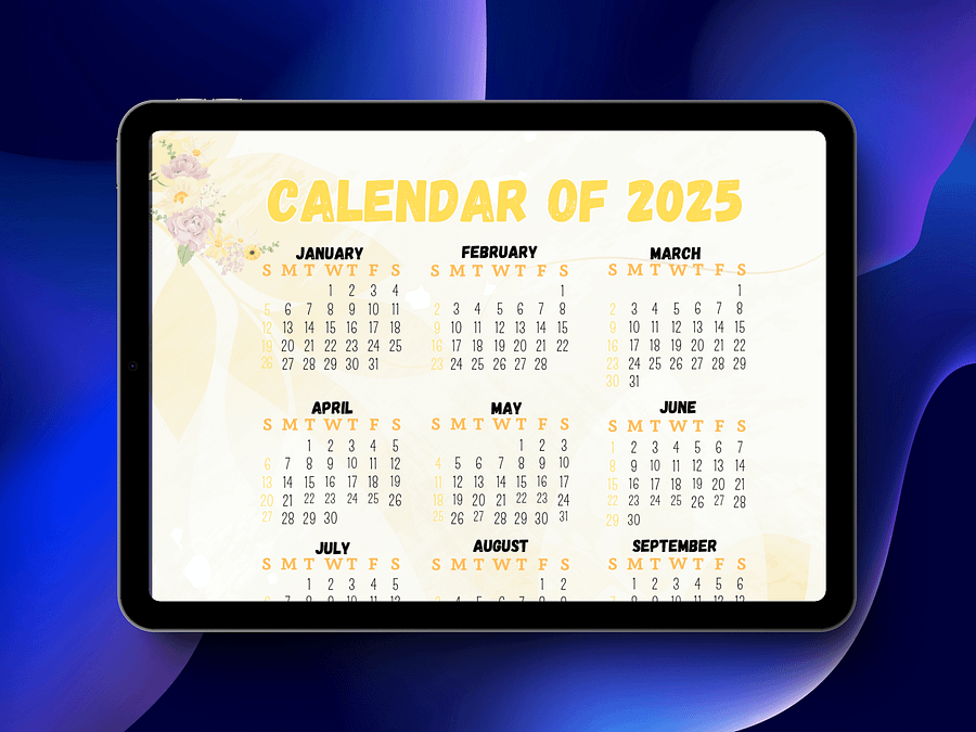 2025 Floral Annual Calendar product image (1)