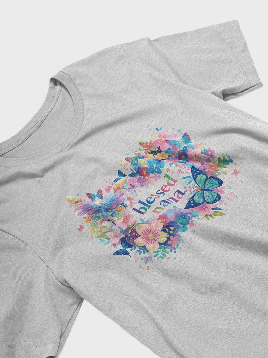 Blessed Nana Floral Wreath Elegant Grandmothers T-Shirt product image (4)