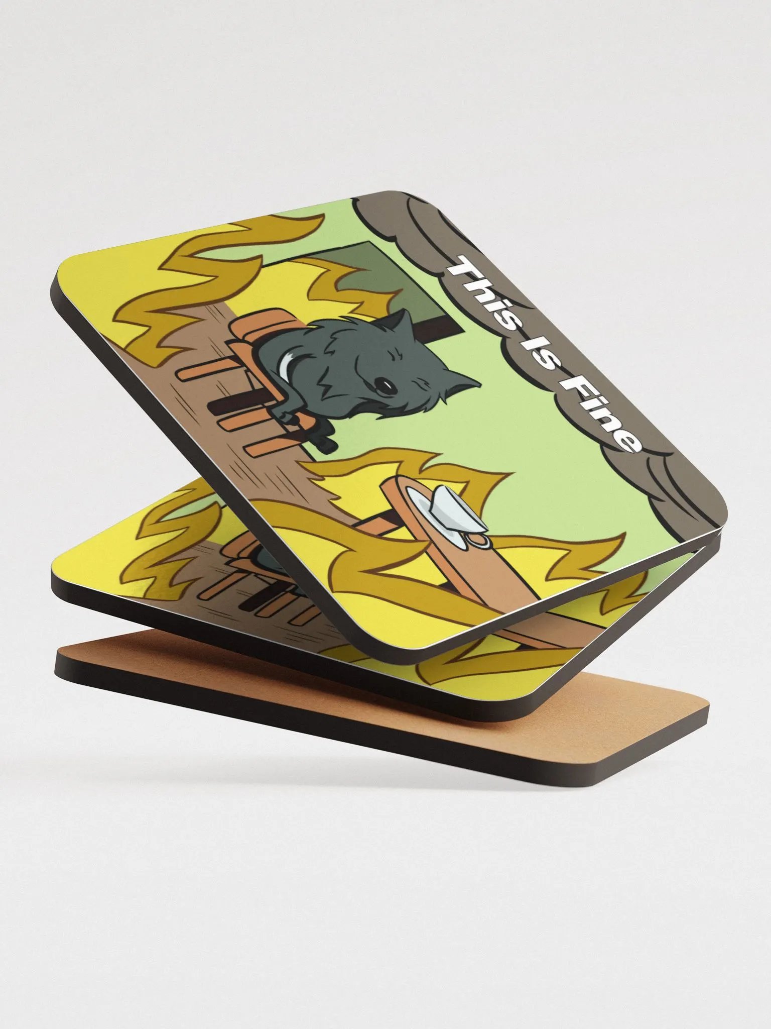 This Is Fine Coaster product image (4)