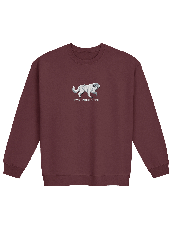 Pyr Pressure Sweatshirt (Embroidered) of a Great Pyrenees(Blue & White) product image (5)