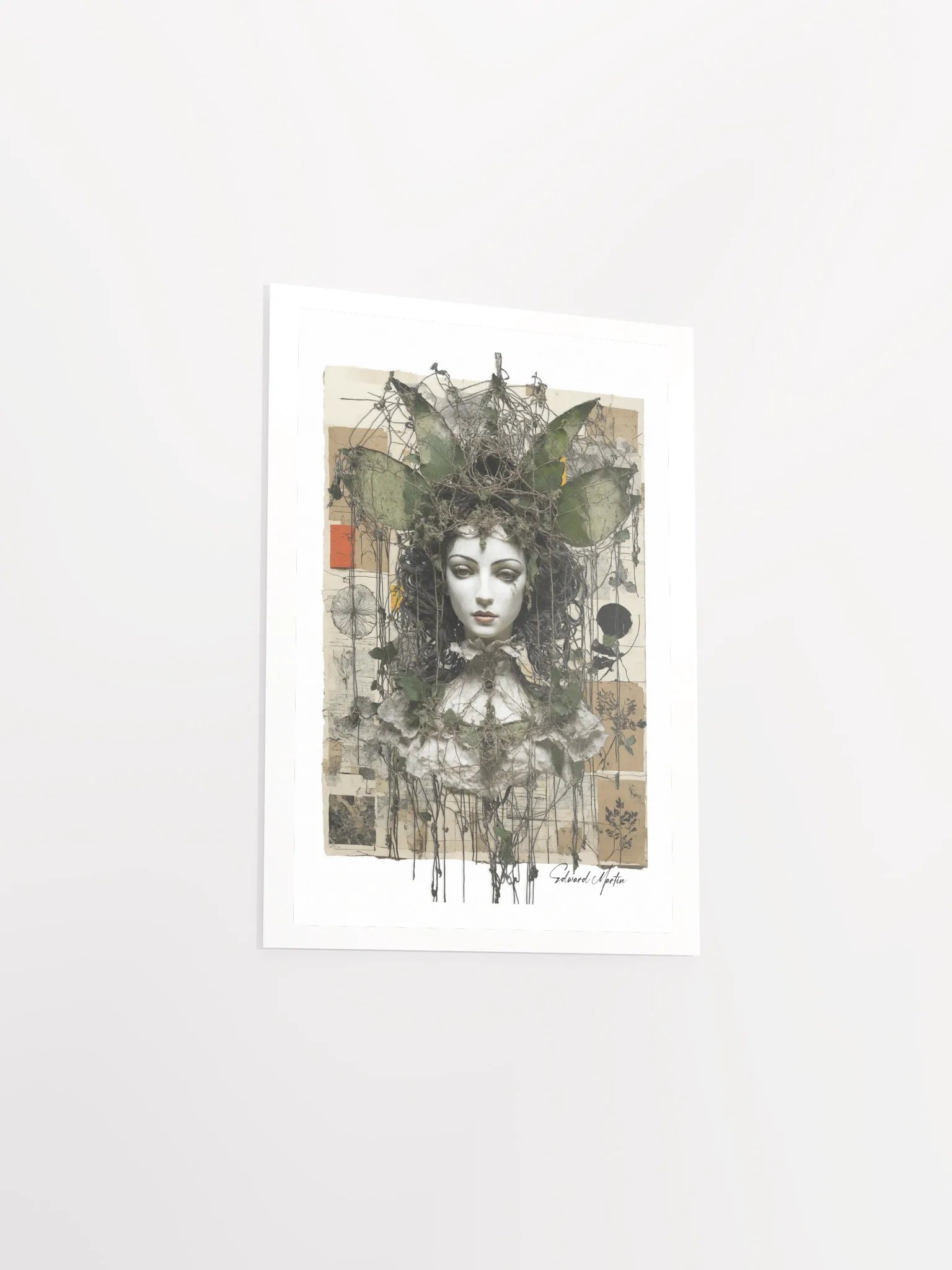 'Joelle' by Edward Martin: Mixed Media Collage Print...Fantasy Marionette Series product image (4)