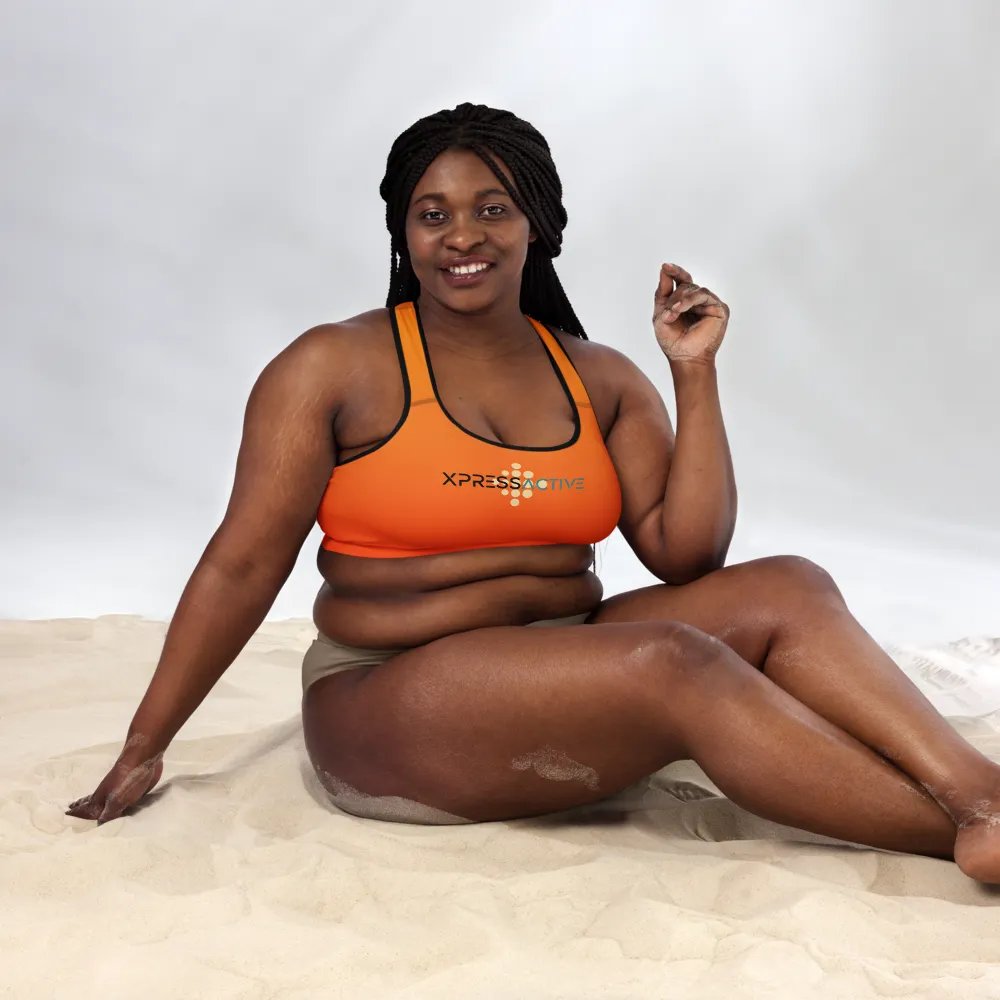 XPRESSACTIVE Orange All-Over Padded Sports Bra product image (8)