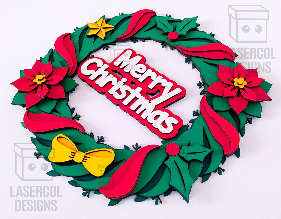 Christmas Wreath - Laser Cut Files product image (10)