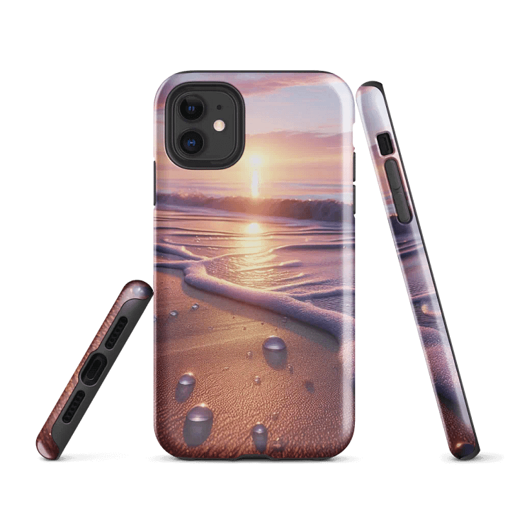 Sunset Waves iPhone Tough Case | Ai Design product image (1)