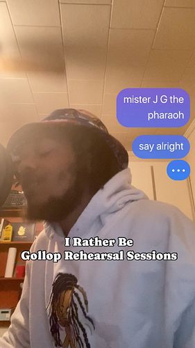 These instagram auto captions tho 🤣. “I Rather Be” Gollop Rehearsal Session by JGThePharaoh.