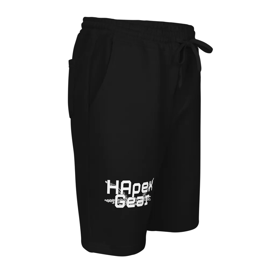 White HApex Gear Black Logo Men's Fleece Shorts product image (8)