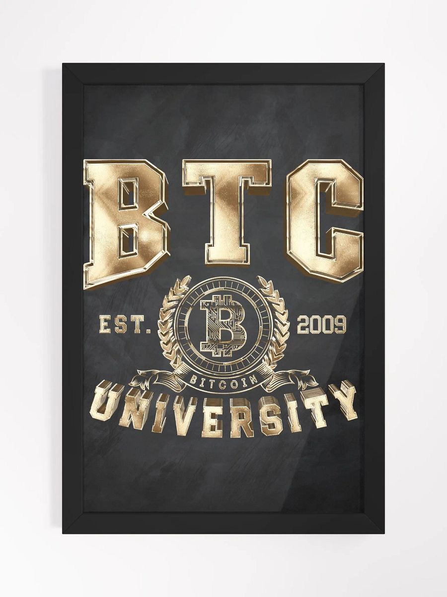 Bitcoin BTC University College Crypto Currency Blockchain Posters product image (2)