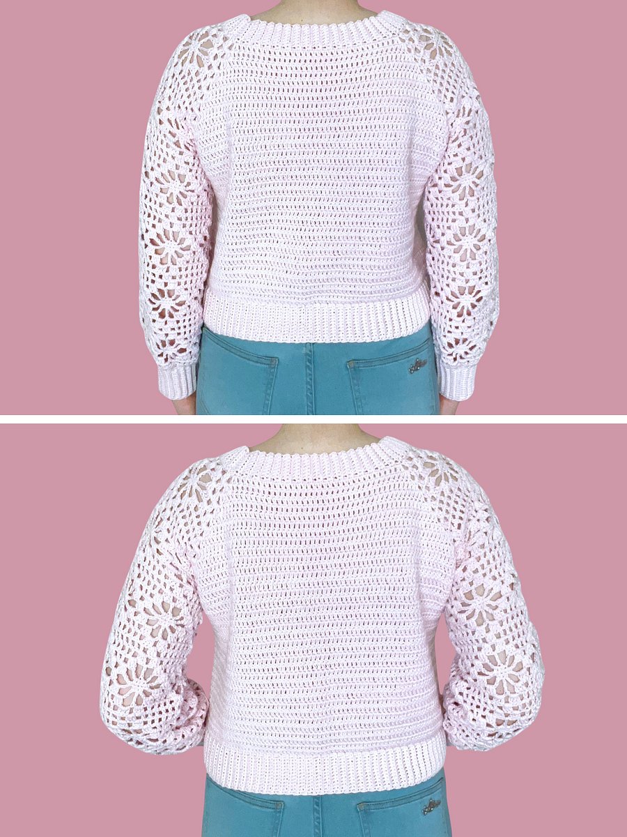Crochet Pattern: Floral Diamond Sweater, Size M/L product image (3)