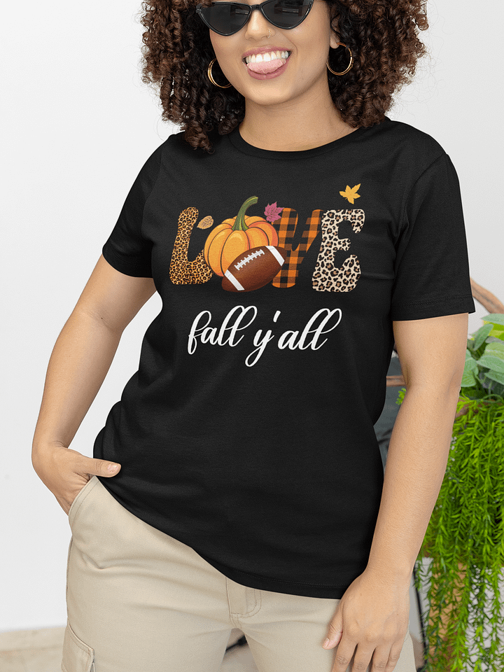 Love Fall Y'all Football Pumpkin Spice Unisex T-Shirt product image (1)
