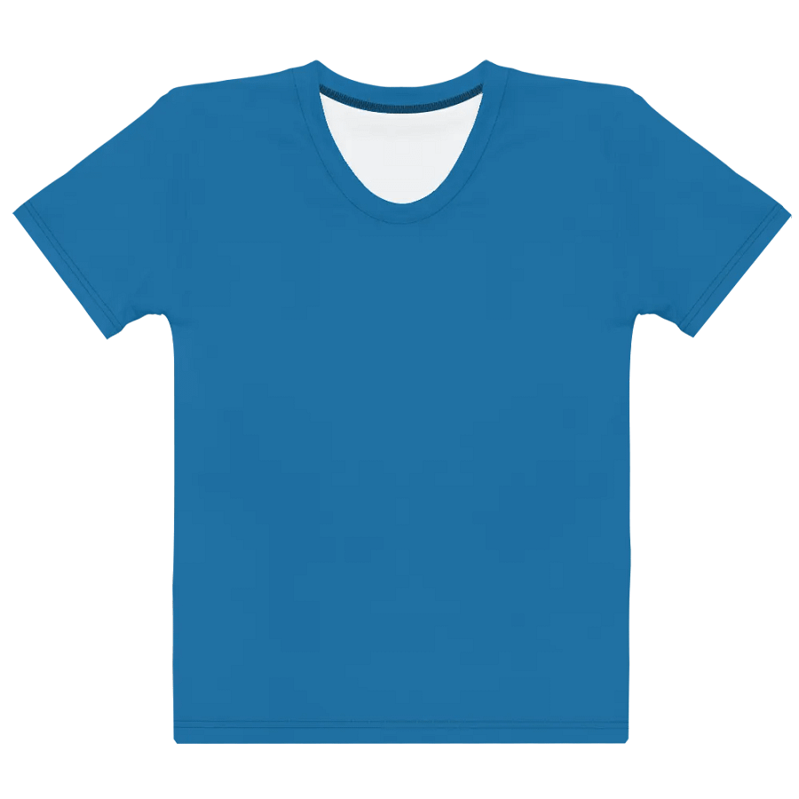 Plain Atlantic Blue True Summer Women's Crewneck Polyester Heavyweight Premium T-Shirt by Treasure Pie product image (10)