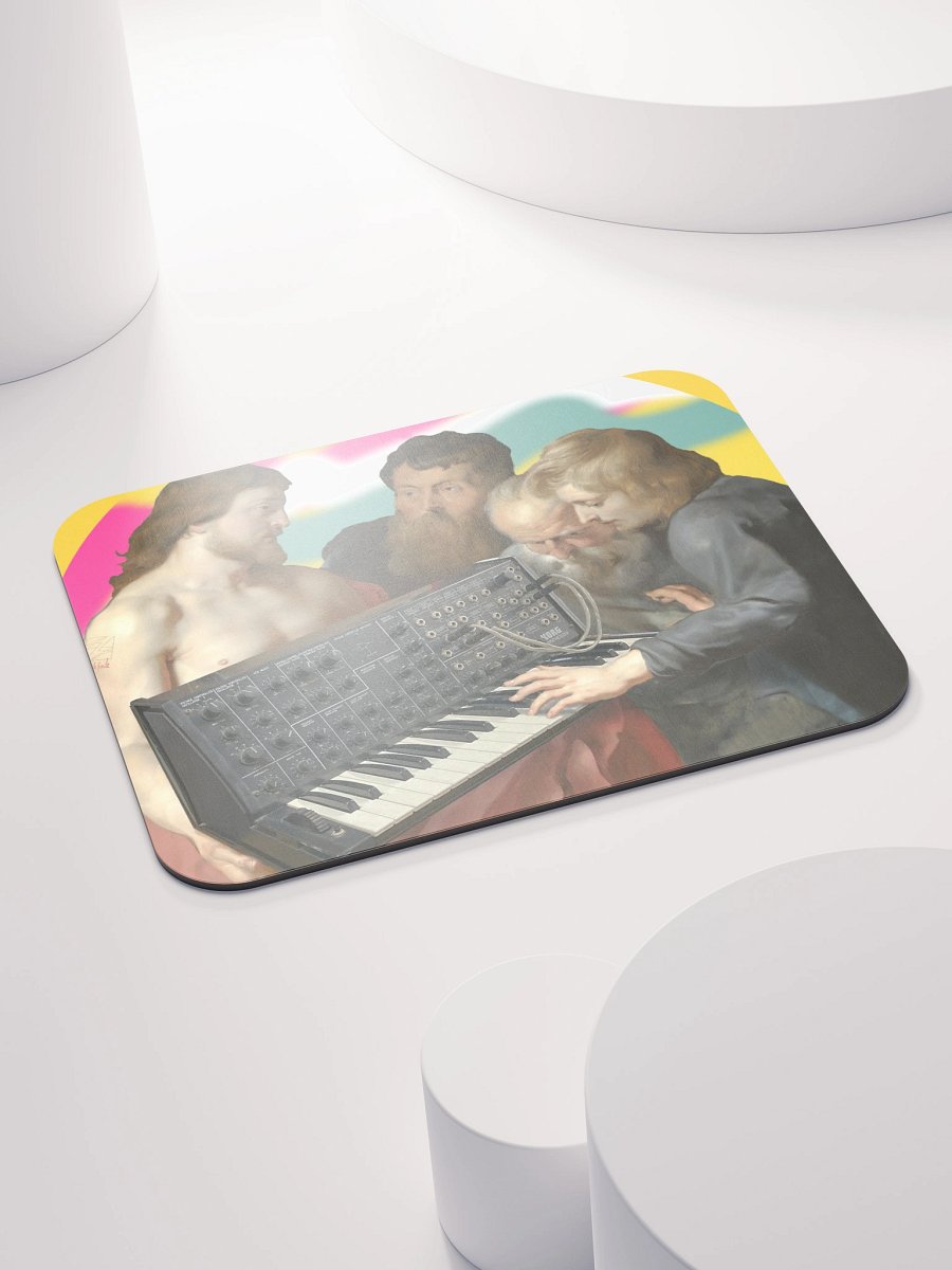 He died for our synths, by Frank Fonik (Japanese Korg MS 20) EDM Techno Classic Mouse Pad product image (5)