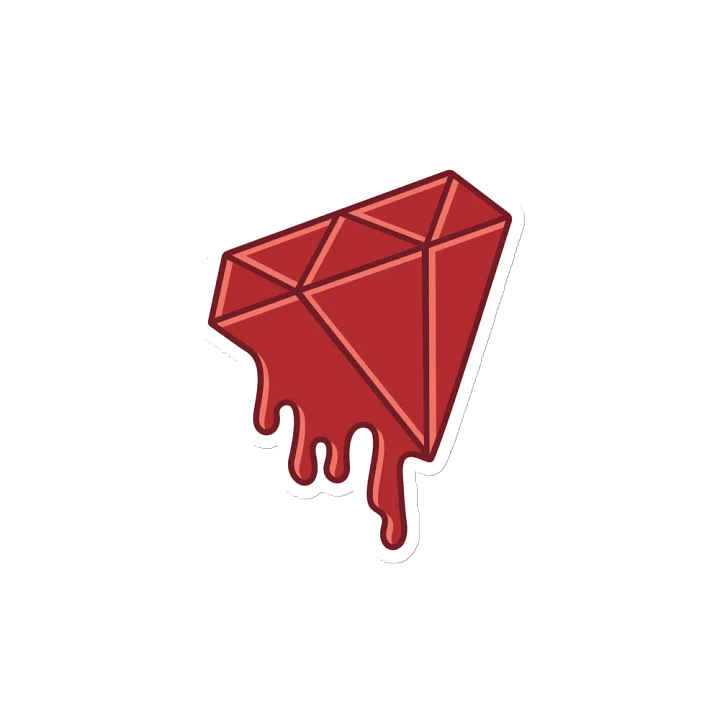 Melting Ruby Gemstone Die-Cut Magnets product image (2)