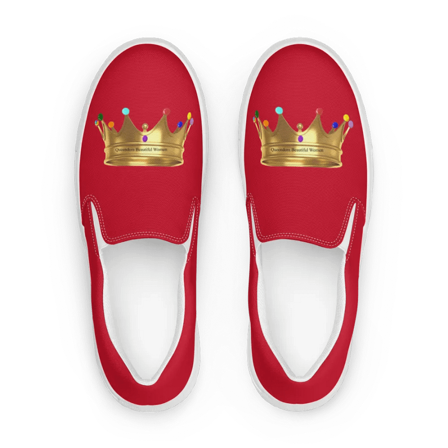 Queendom Beautiful Women Crown Canvas Shoes /Red (TM) product image (1)