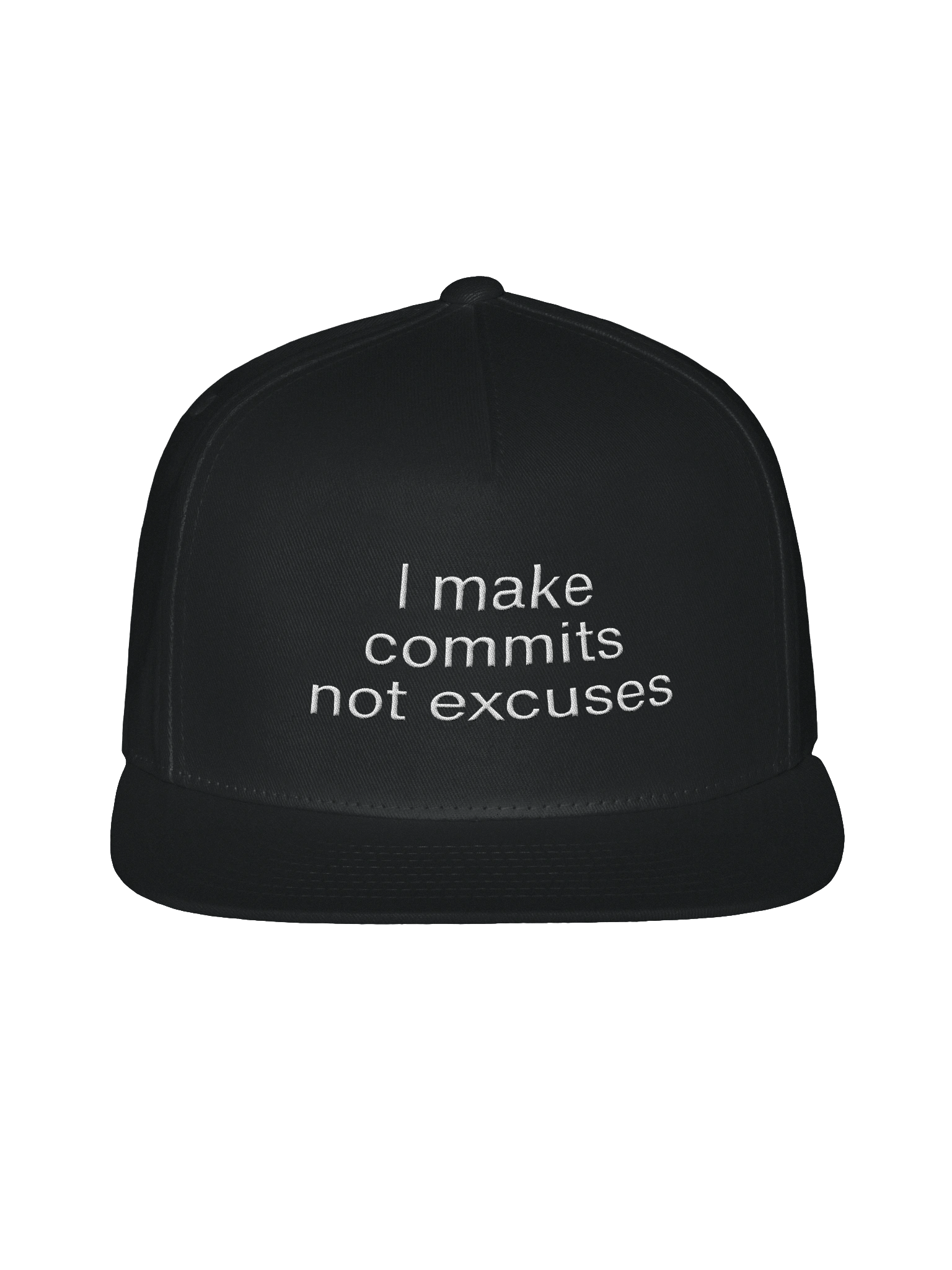 “I Make Commits, Not Excuses.” Snapback Hat – Work Ethic Edition product image (1)