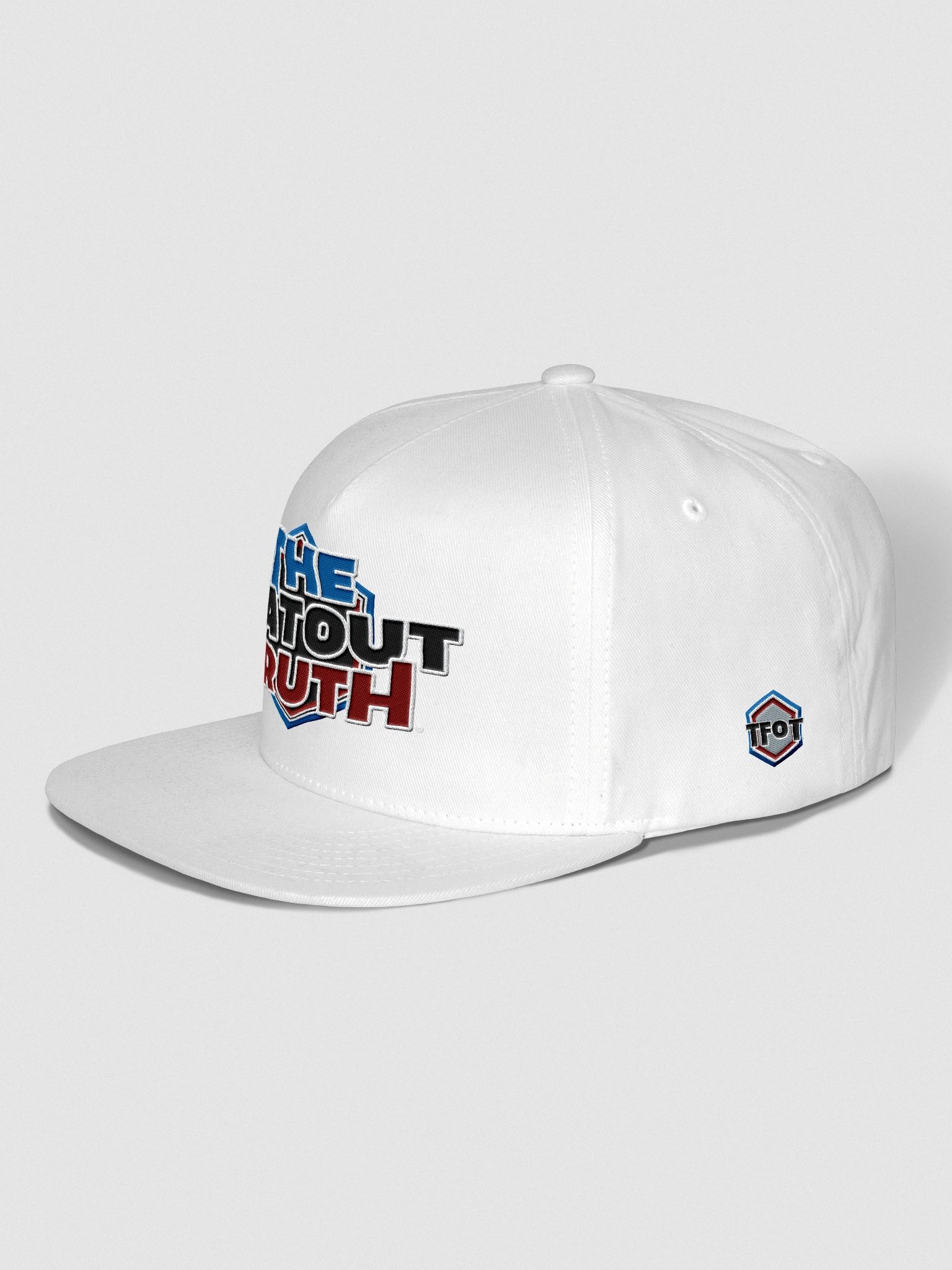 TFOT Embroidered Statement Blue Hex Flat Snapback Hat product image (10)