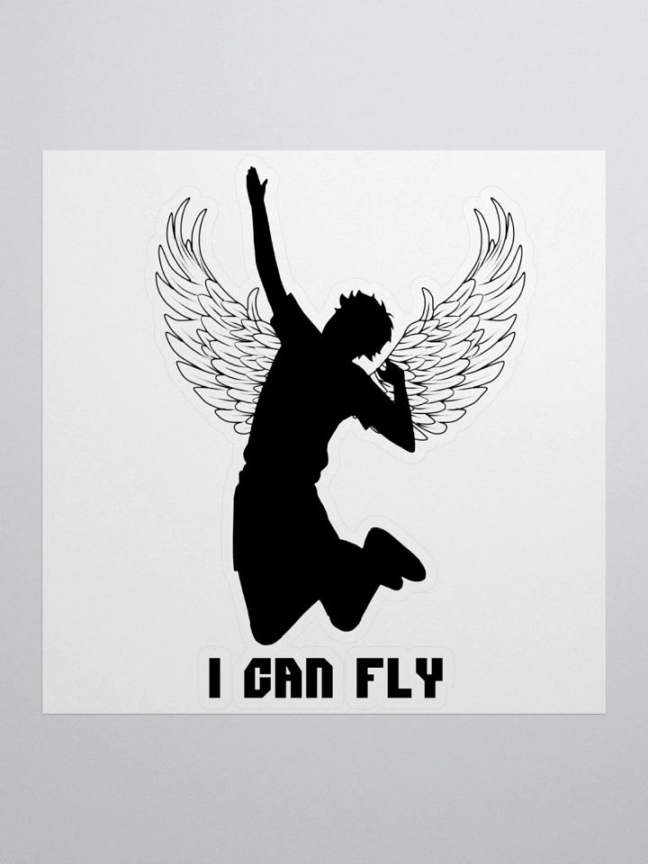 Hinata 'I Can Fly' Black Sticker product image (1)