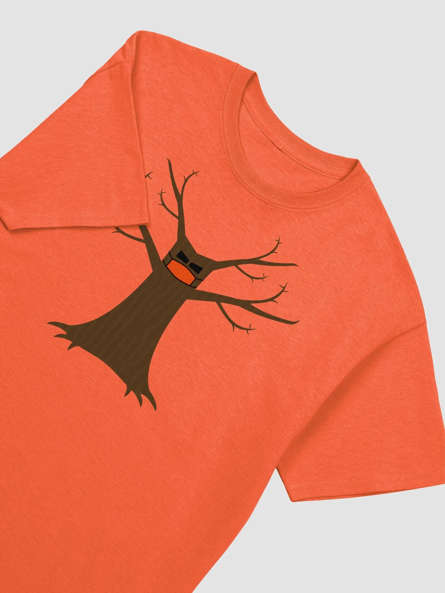 Spooky Tree Wearing A Face Heavyweight T-Shirt product image (30)