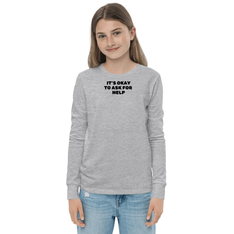 It's Okay To Ask For Help Long Sleeve Youth T-shirt product image (1)