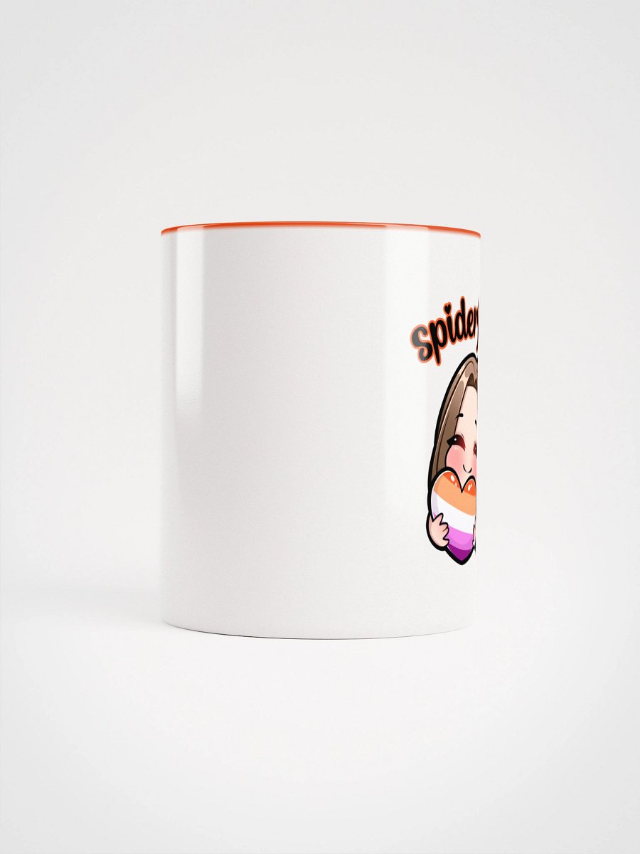 SpiderJenn Lesbian Heart Mug (Orange) product image (5)