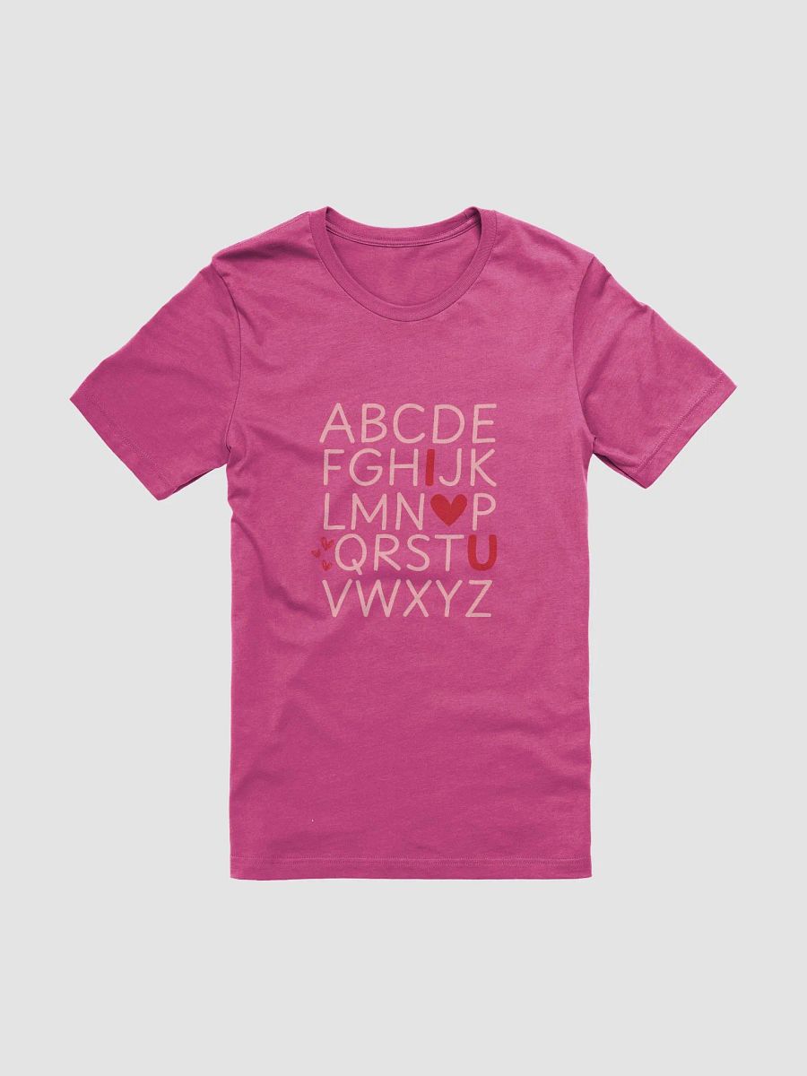 Alphabet ‘I ❤️ U’ Teacher Shirt product image (34)