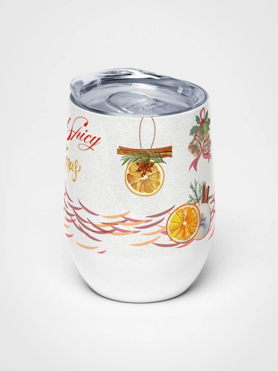 Festive Spice Wine Tumbler Spiced Holiday Cheers Wine Tumbler gift for moms dads colleagues friends product image (5)