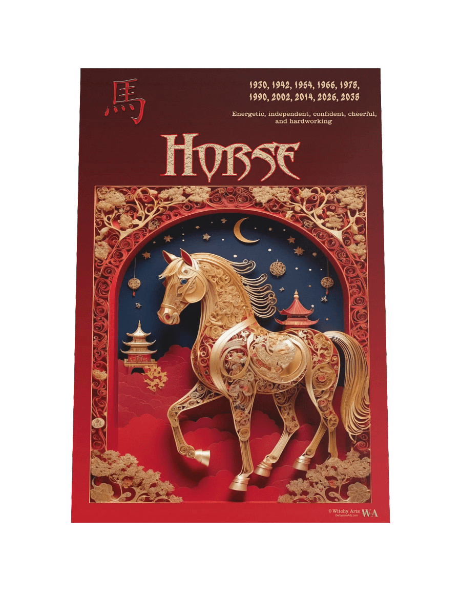 Chinese Zodiac Poster - HORSE product image (3)