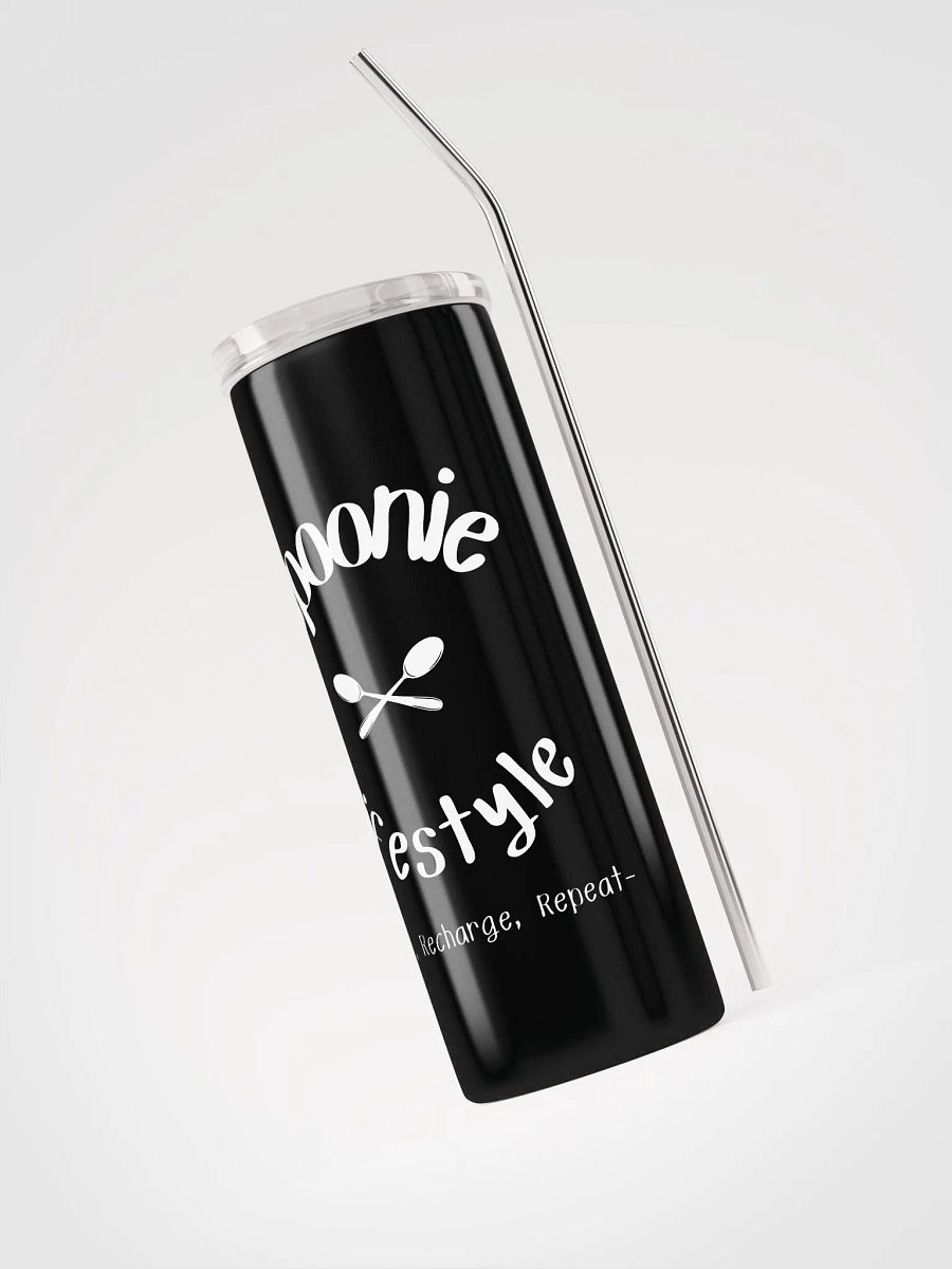 Spoonie Lifestyle- Rest, Recharge, Repeat stainless steel Tumbler (20oz) product image (3)