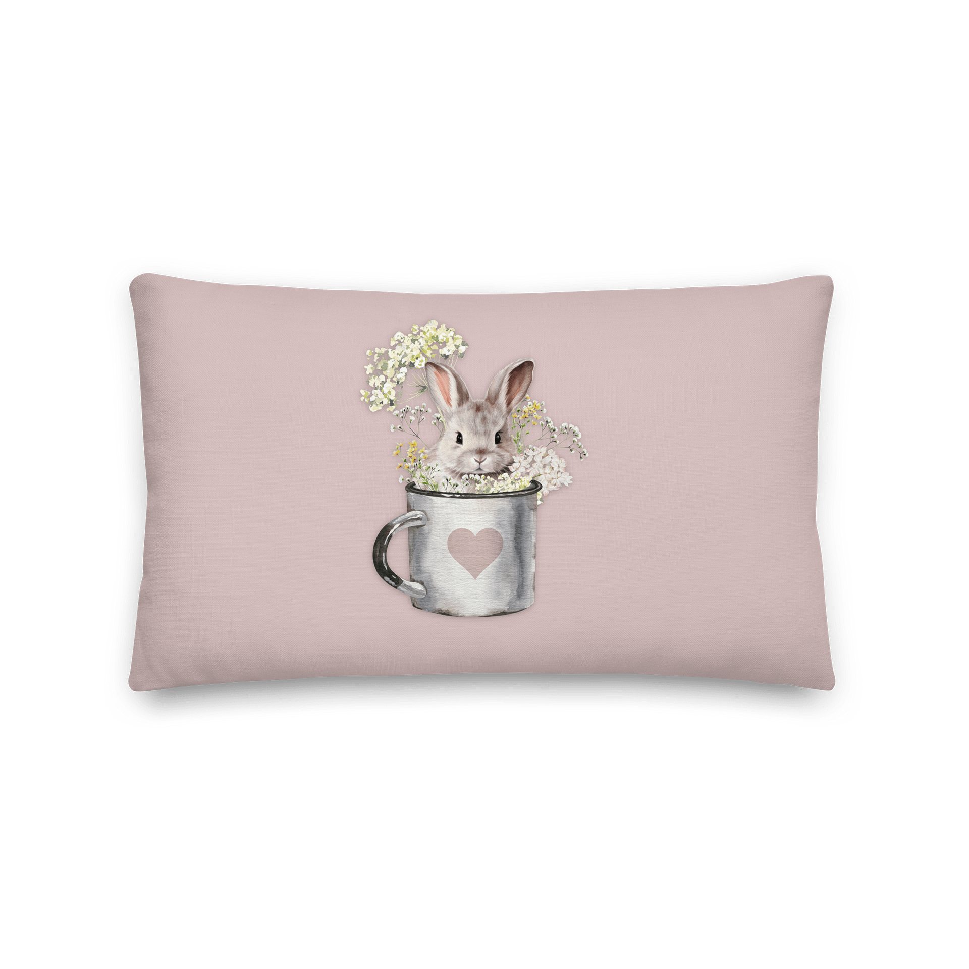Bunny in A Mug - Blush Rose Pillow product image (2)