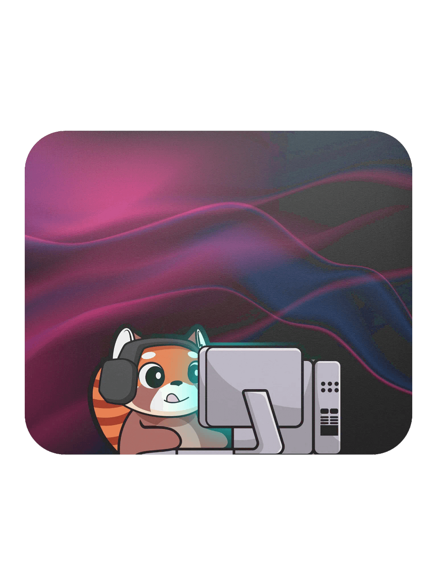 Gaming Bear Mouse Pad (Purple Ripple) - 8.7" x 7.1" product image (1)