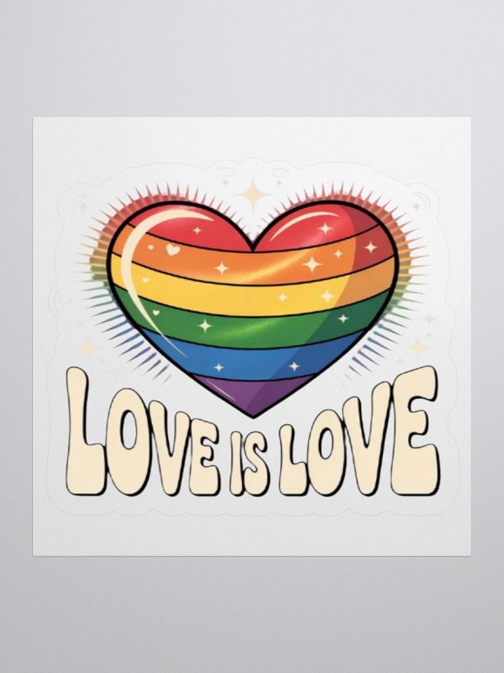 Exclusive "Love is Love" Rainbow Pride Sticker by TDS Music - Celebrate Inclusivity product image (2)
