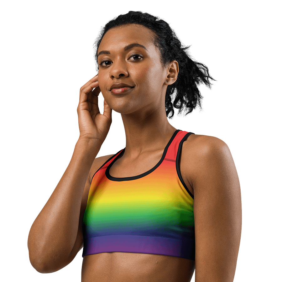 Rainbow Pride Gradient Sports Bra product image (2)