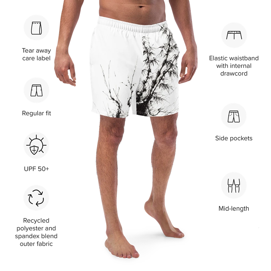 Bamboo Print Swim Trunks product image (20)