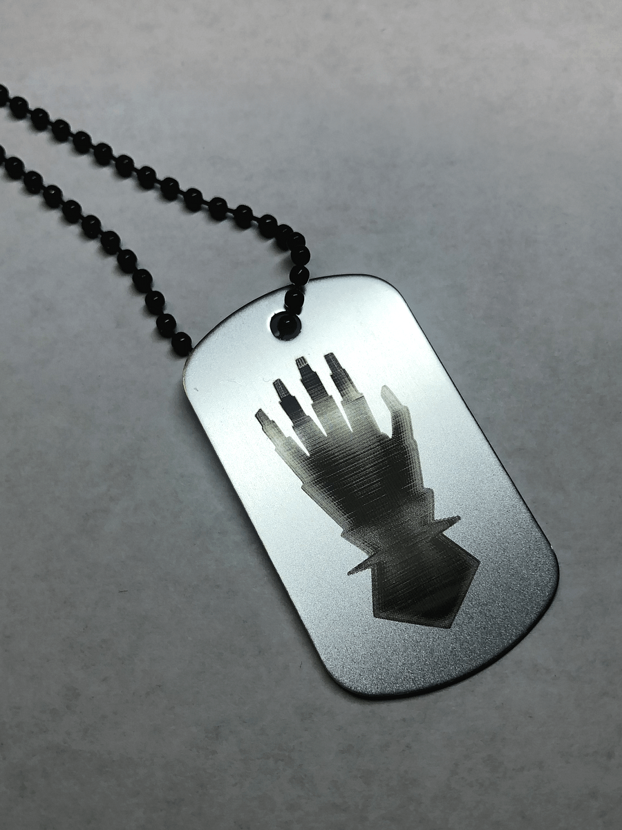 IRON - Engraved Dog Tag Pendant Necklace product image (1)