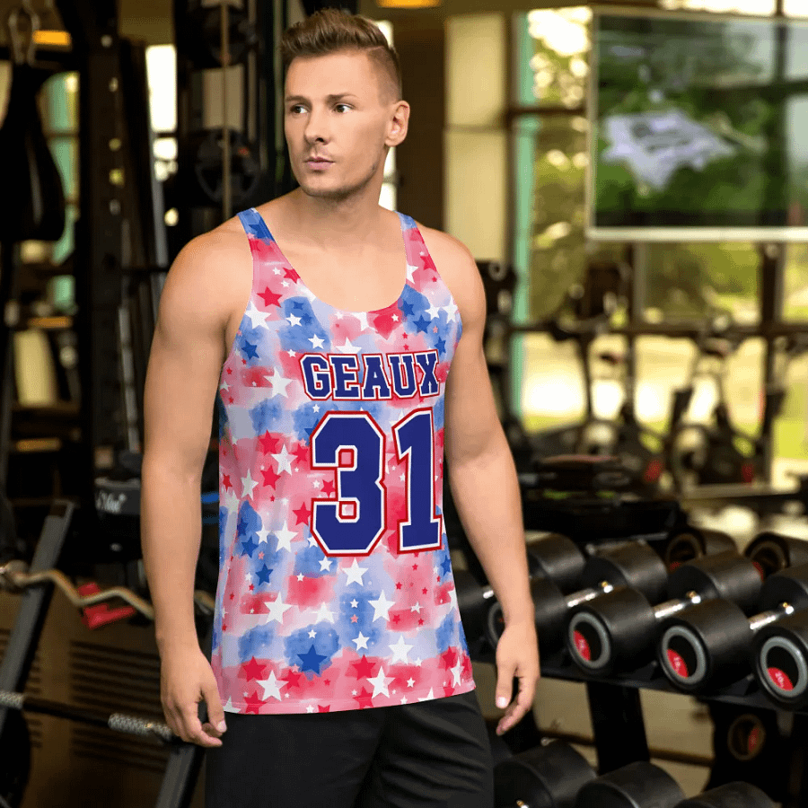 RWB All Over Print Men's Tank Top - Geaux 31 product image (4)