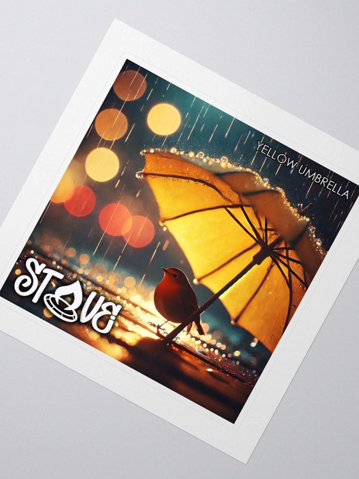 Yellow Umbrella Single Art Sticker product image (2)