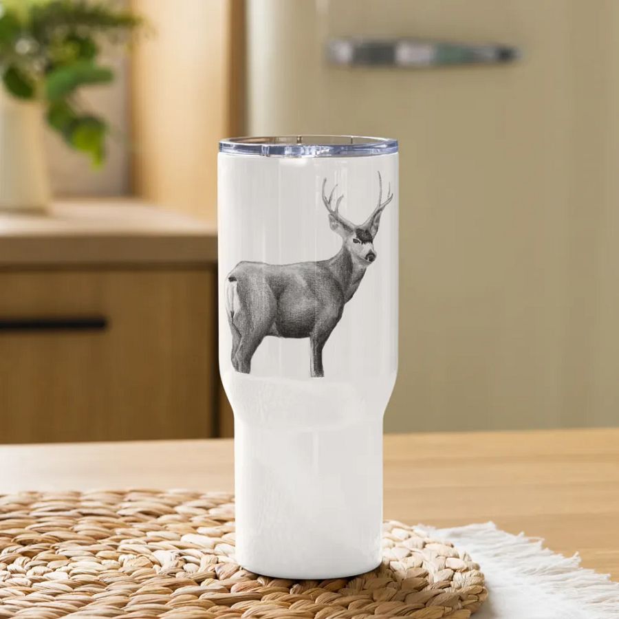 Deer Drawing Travel Cup product image (9)
