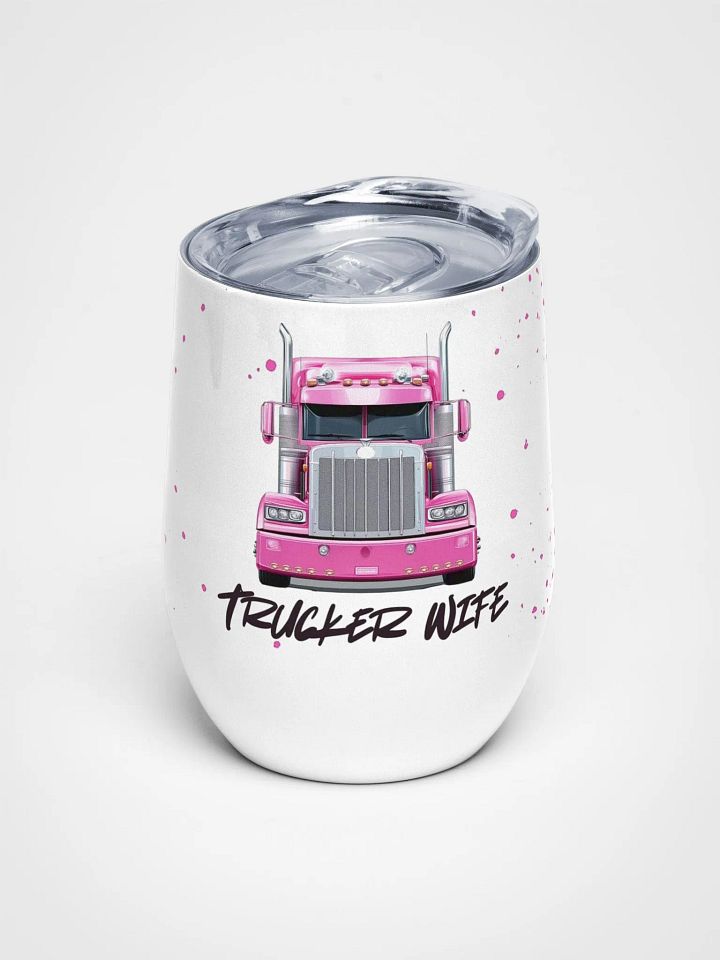Trucker Wife Wine Tumbler product image (1)